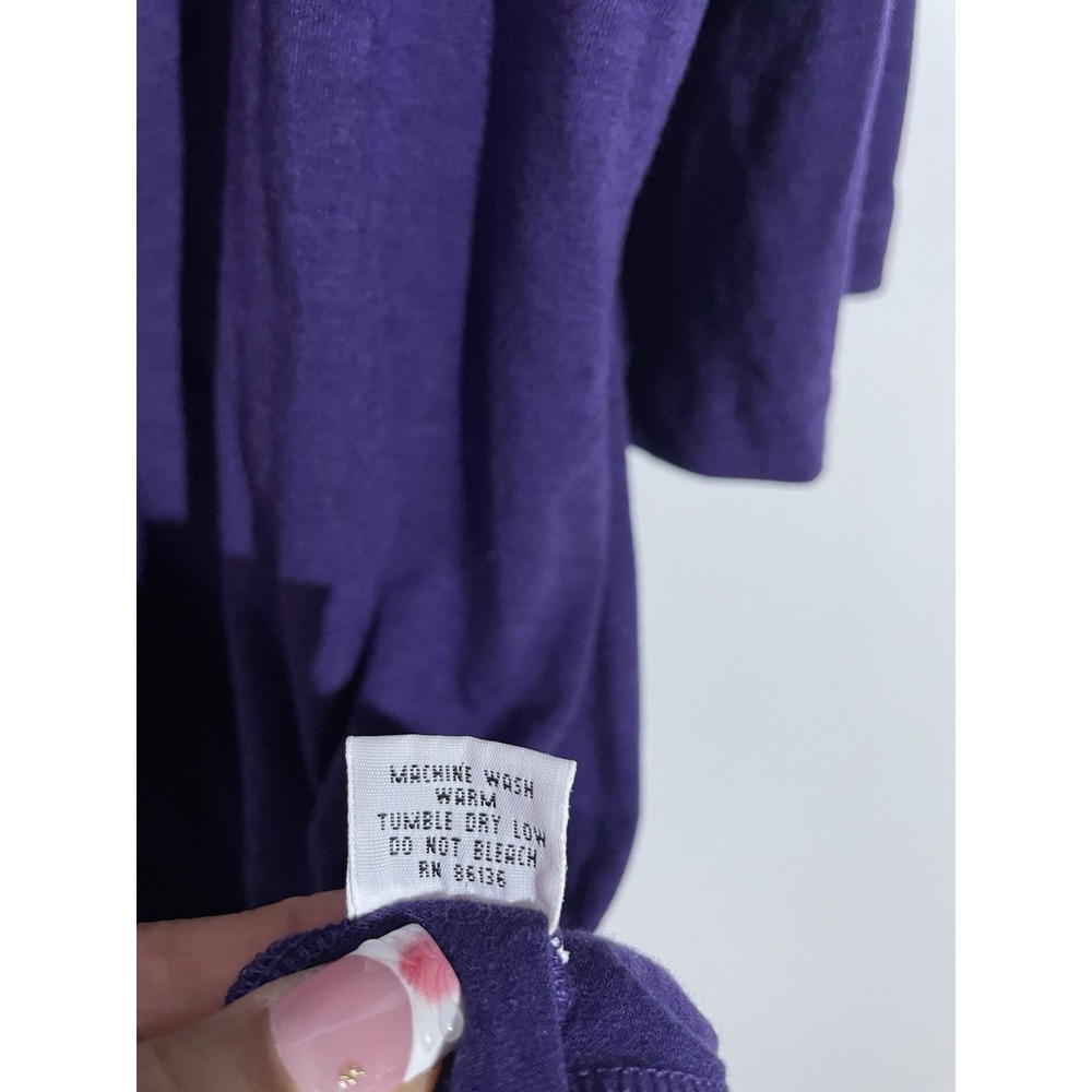 Bryn Walker Tunic Dress Large Purple Lagenlook Artsy Boho Minimalist USA - Picture 8 of 13